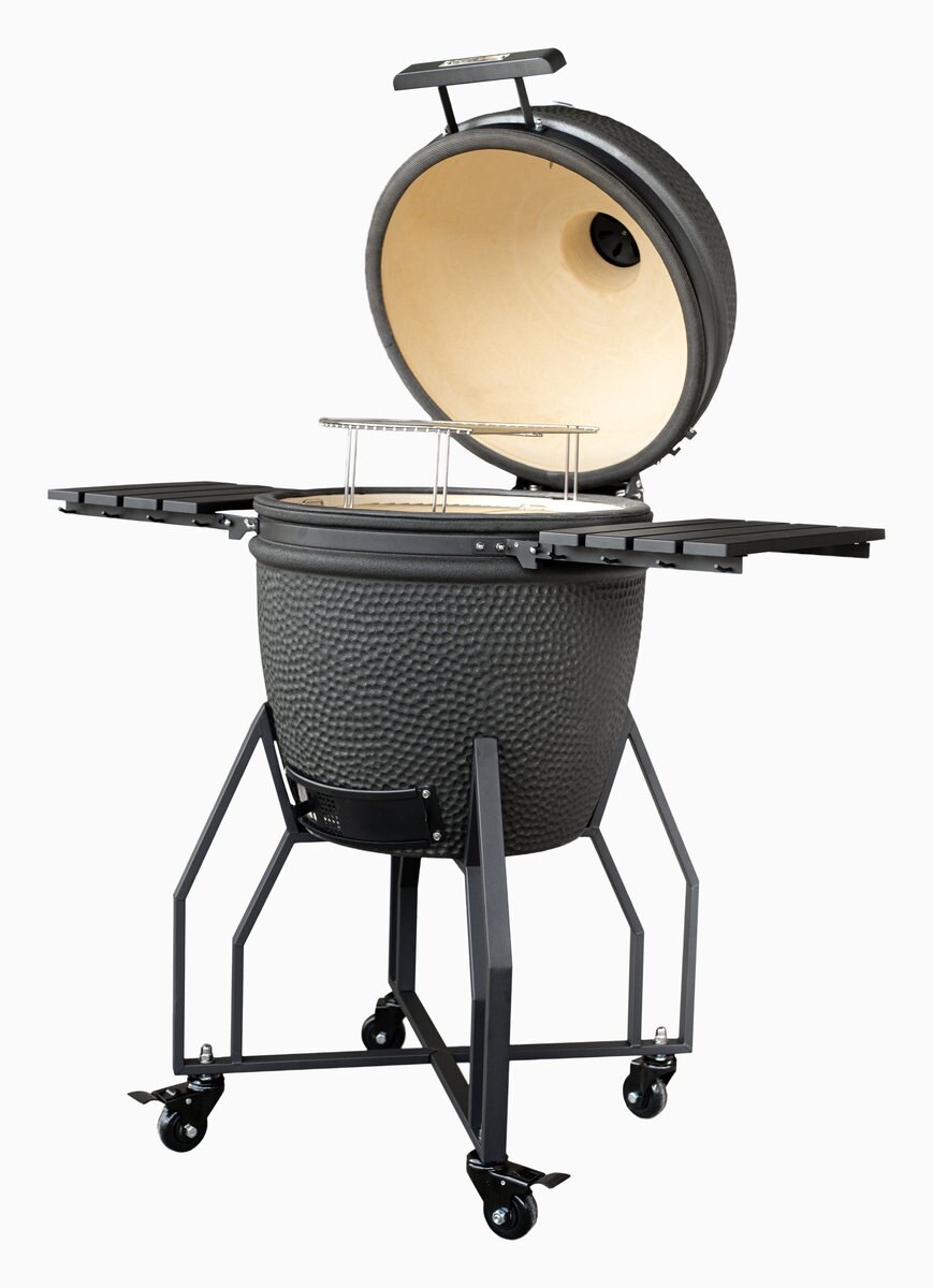 Kamado Chef 19 Premium open with both shelves out