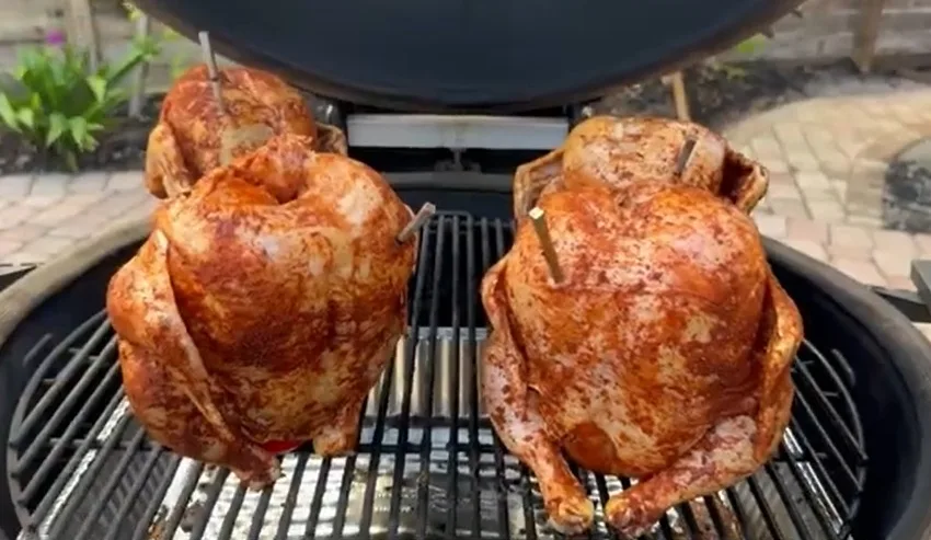 Whole BBQ Chicken with Beer and Lemon